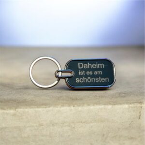 Schlüsselanhänger Metall-Schlüsselanhänger mit Gravur