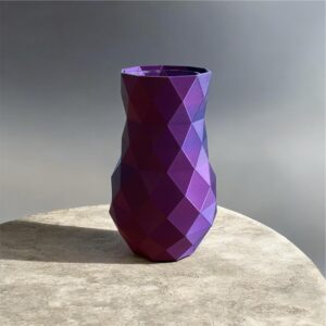 Design-Vase Diamond | 3D-Druck | Blau-Violett